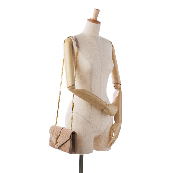 Pre-Loved Saint Laurent Small Quilted Suede Envelope Bag - Picture 10 of 10